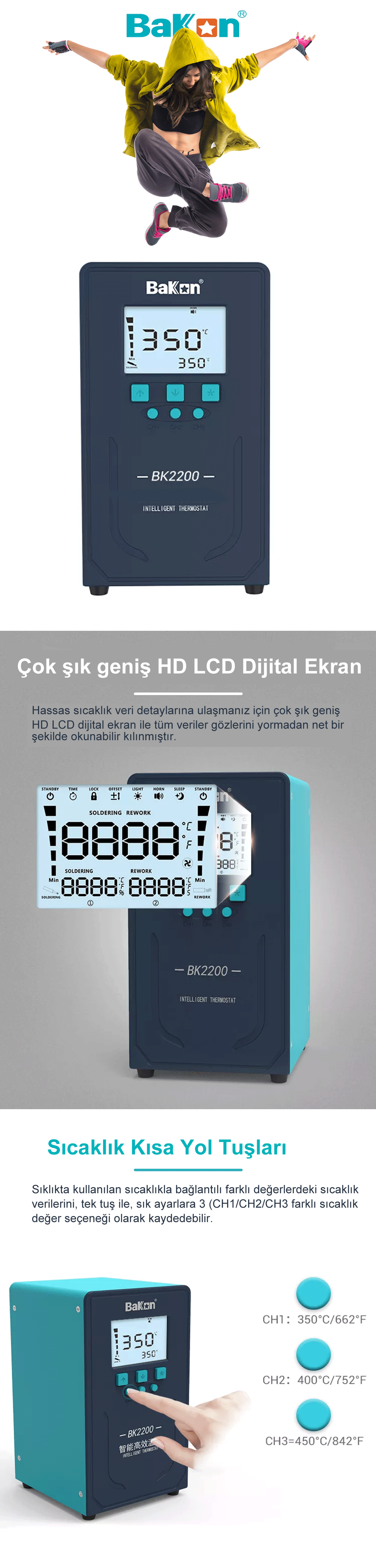 BK2200 yüksek frekans lehimleme istasyonu