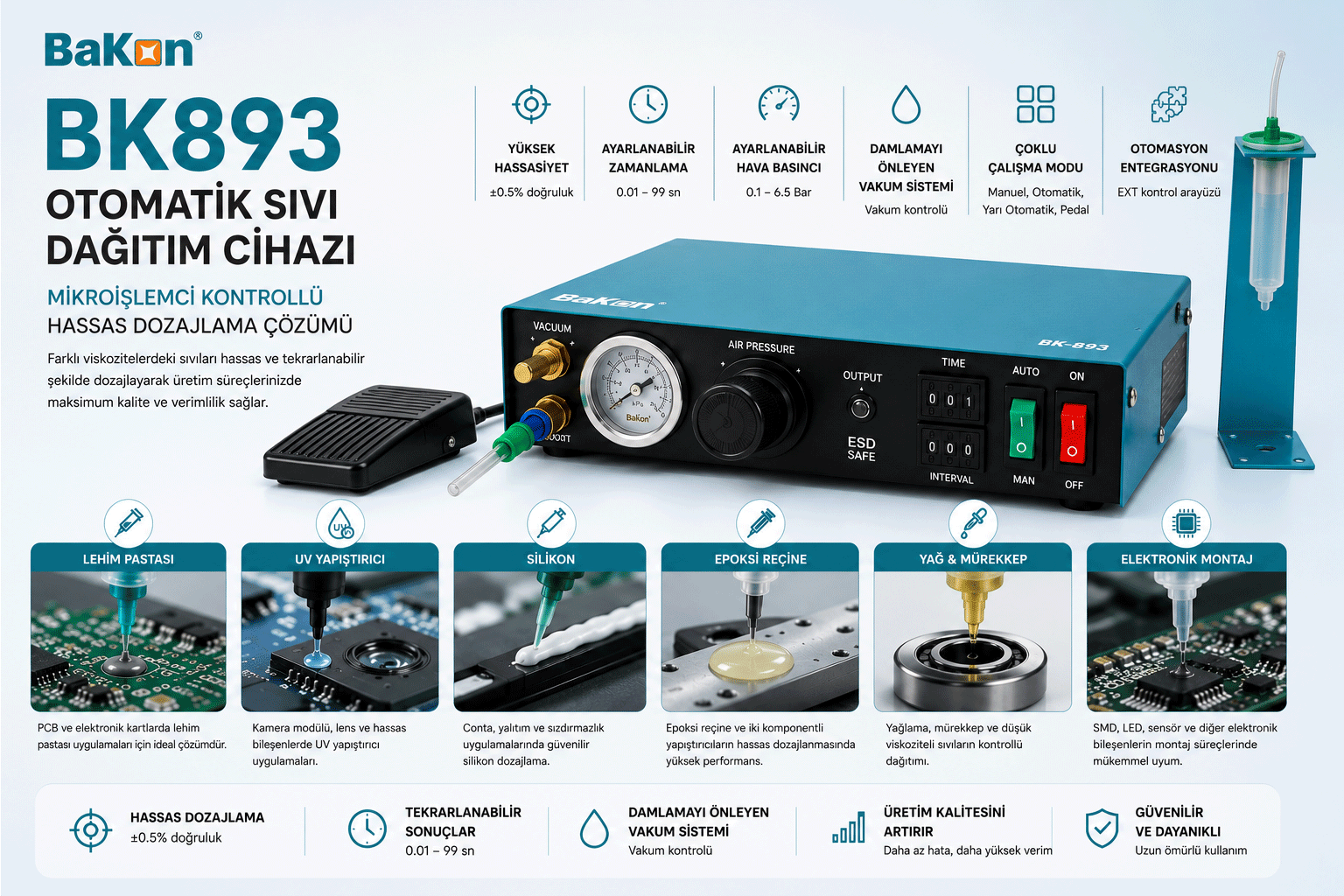 BK893 otomatik sıvı dozajlama cihazı