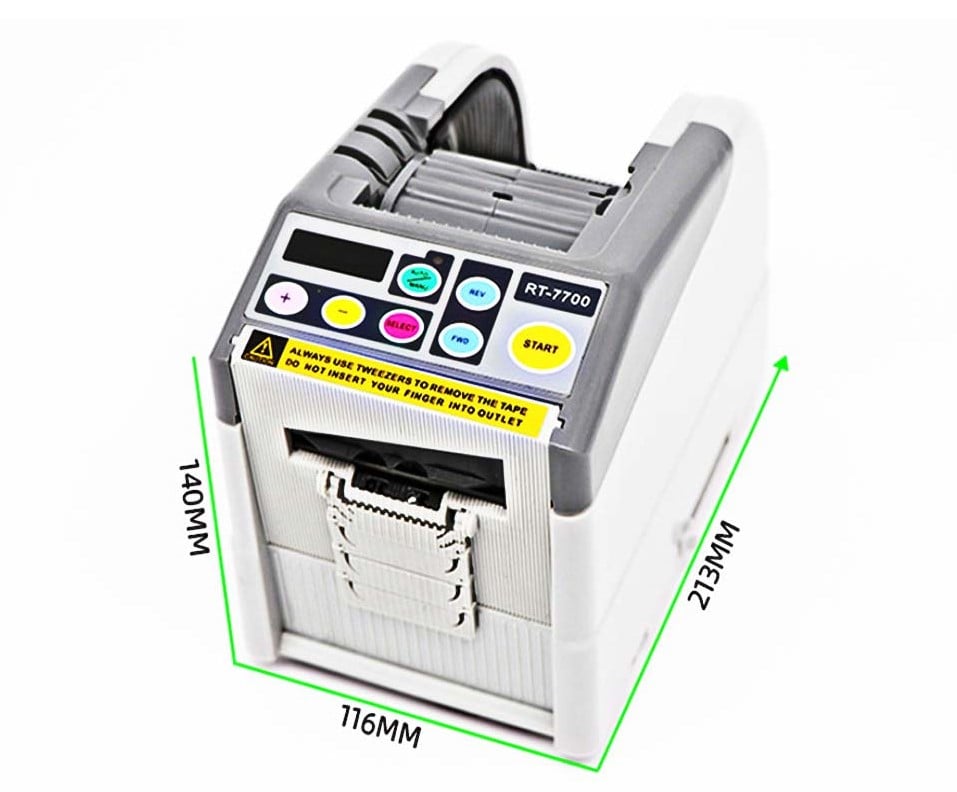 RT-7700 otomatik bant kesme makinesi boyutları