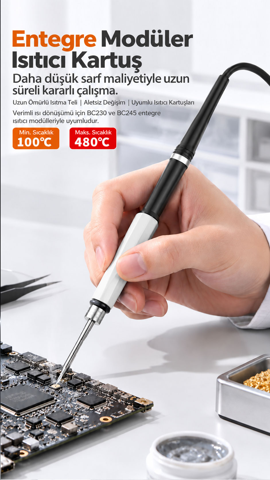 BAKON BK2603 BC230 ve BC245 Havya Sistemi BAKON BK2603 havya istasyonu BC230 BC245