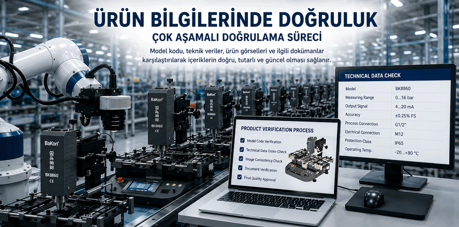 DK Teknoloji ürün bilgilerinde doğruluk ve çok aşamalı kontrol süreci
