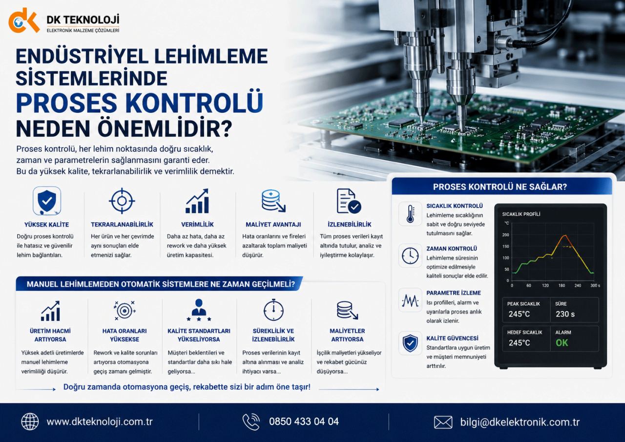 Endüstriyel Lehimleme Sistemlerinde Proses Kontrolü Neden Önemlidir?