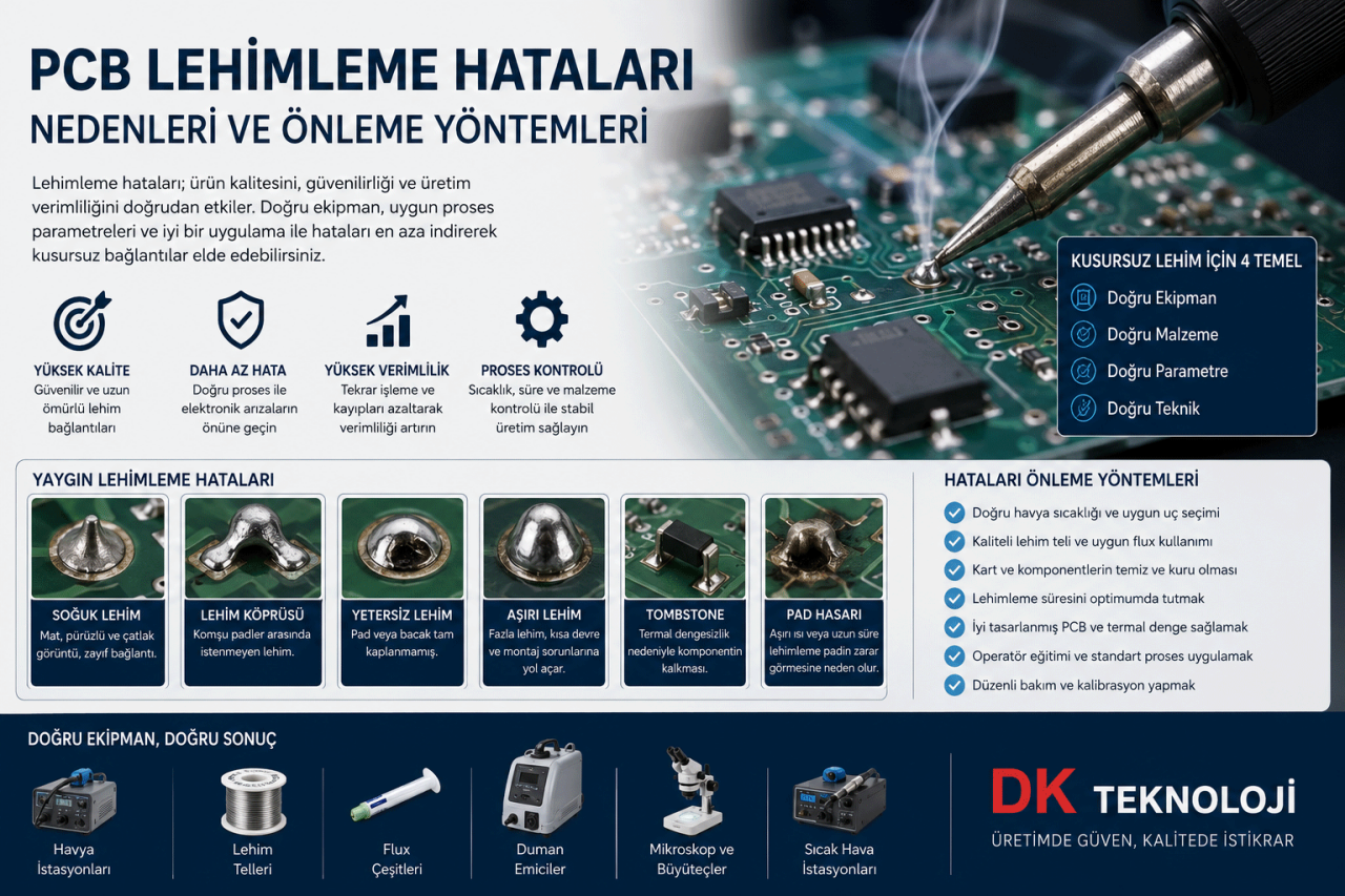 PCB Lehimleme Hataları: Nedenleri ve Önleme Yöntemleri