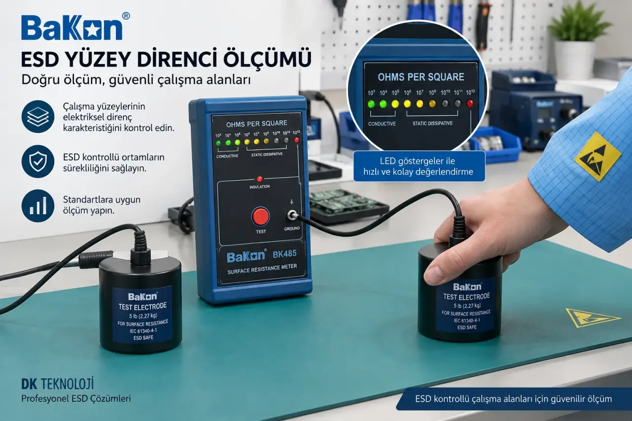 ESD Yüzey Direnci Ölçümü Nasıl Yapılır? Adım Adım Rehber