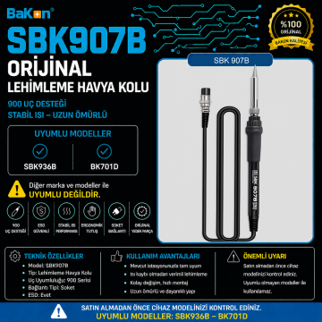 Bakon SBK907B Lehimleme Havya Kolu