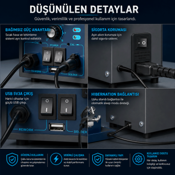 Bakon BK 8586MX 1000W 2 in1 Havya İstasyonu