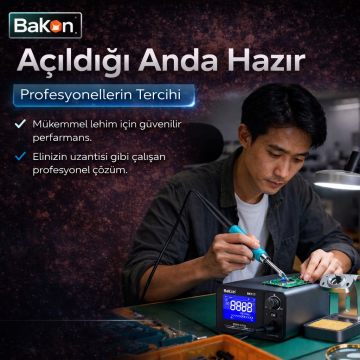 BK212 Profesyonel Lehimleme İstasyonu 180W PID Kontrollü