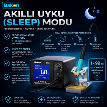 BK212 Profesyonel Lehimleme İstasyonu 180W PID Kontrollü