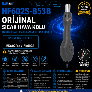 Bakon HF602S-853B Sıcak Hava Üfleme Kolu