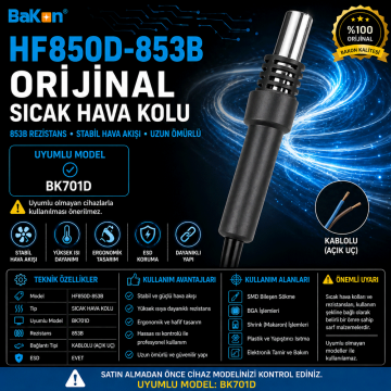 Bakon HF850D-853B Sıcak Hava Üfleme Kolu