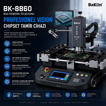 Bakon BK8860 BGA Rework İstasyonu | Vision Chipset Tamir Cihazı
