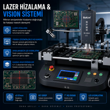 Bakon BK8860 BGA Rework İstasyonu | Vision Chipset Tamir Cihazı