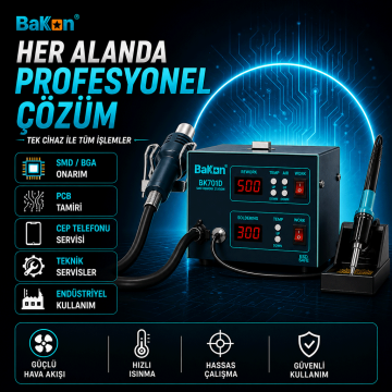 Bakon BK701D Intelligent 2 in 1 Havya İstasyonu