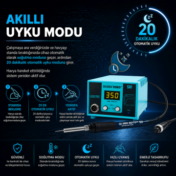 Bakon SBK936D+ Isı Kontrollu Havya 60 Watt