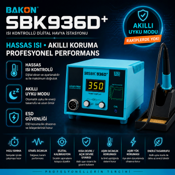 Bakon SBK936D+ Isı Kontrollu Havya 60 Watt