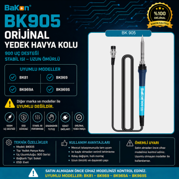 Bakon BK905 Lehimleme Havya Kolu