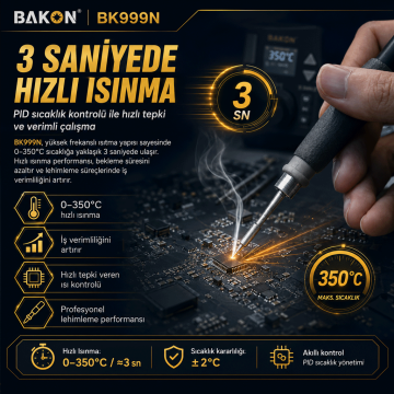 Bakon BK999N Intelligent Yüksek Frekans Havya İstasyonu 110 Watt