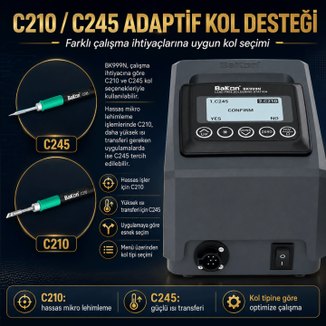 Bakon BK999N Intelligent Yüksek Frekans Havya İstasyonu 110 Watt