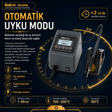 Bakon BK999N Intelligent Yüksek Frekans Havya İstasyonu 110 Watt