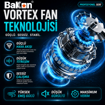 Bakon BK262 ESD Çift Çıkışlı Duman Emici Sistem
