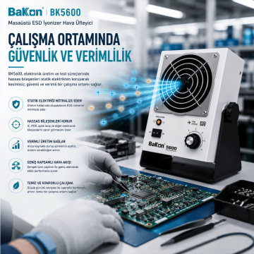 Bakon BK5600 Masaüstü ESD İyonizer Hava Üfleyici