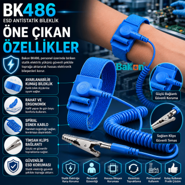 Bakon BK486 ESD Bileklik