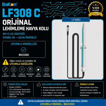 Bakon LF308C Lehimleme Havya Kolu