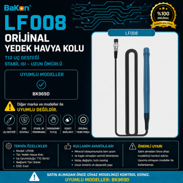 Bakon LF008 Lehimleme Havya Kolu