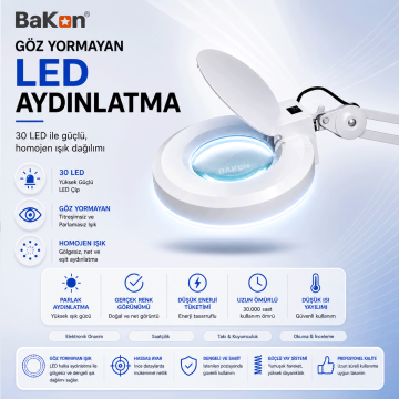 Bakon BK500C LED 15X Akrobat Büyüteç