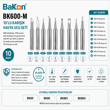 Bakon 600-M 10'lu Havya Ucu