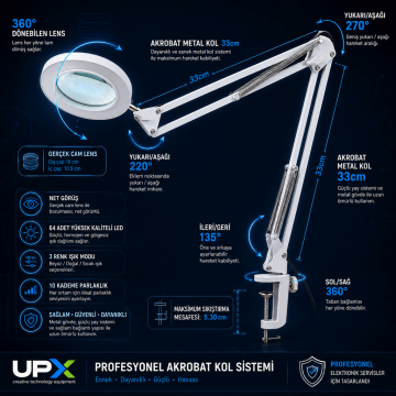 UPX 803L LED 5D Akrobat Büyüteç