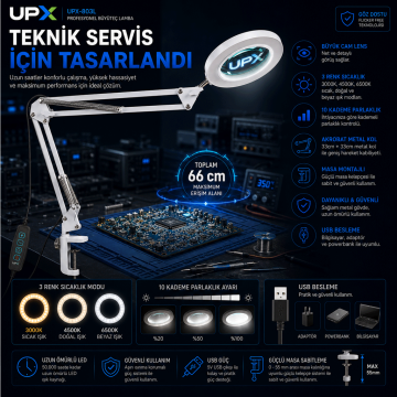 UPX 803L Akrobat LED 5X Büyüteç