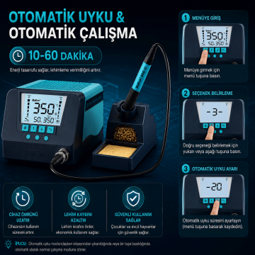 Bakon BK90 Intelligent 90W Akıllı Havya İstasyonu