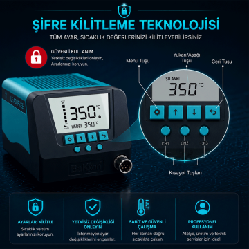 Bakon BK90 Intelligent 90W Akıllı Havya İstasyonu