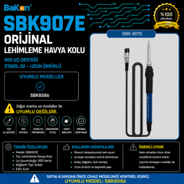 Bakon SBK907E Lehimleme Havya Kolu