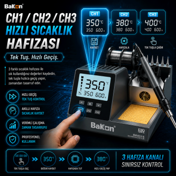 Bakon BK601S Intelligent 90W Havya İstasyonu