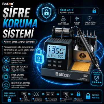 Bakon BK601S Intelligent 90W Havya İstasyonu