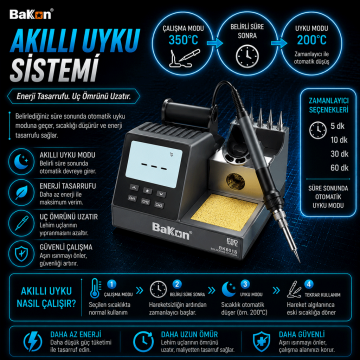 Bakon BK601S Intelligent 90W Havya İstasyonu