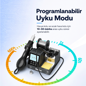 Bakon BK602S Intelligent 2 in 1 Havya İstasyonu
