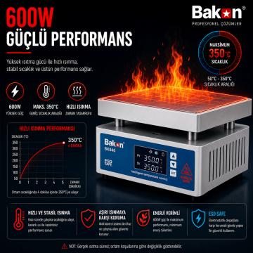 Bakon BK946 Ön Isıtma İstasyonu 600W