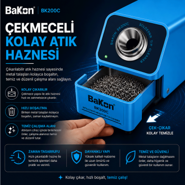 Bakon BK200C Otomatik Havya Ucu Temizleme Cihazı