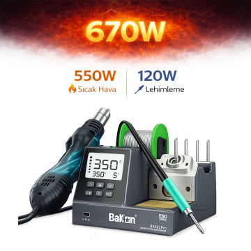 Bakon BK602 Pro 2in1 Havya ve Sıcak Hava İstasyonu