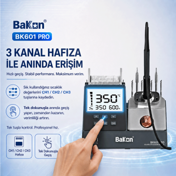 Bakon BK601 Pro Intelligent Havya İstasyonu 120 Watt