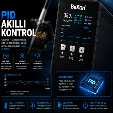 Bakon BK2600 420W Endüstriyel Havya İstasyonu