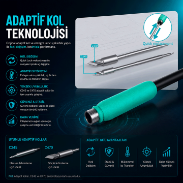 Bakon BK2600 420W Endüstriyel Havya İstasyonu