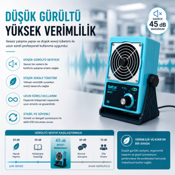 Bakon BK001 Masaüstü ESD İyonizer Hava Üfleyici
