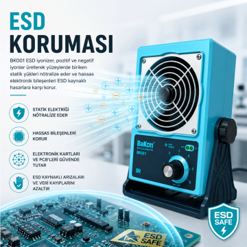 Bakon BK001 Masaüstü ESD İyonizer Hava Üfleyici
