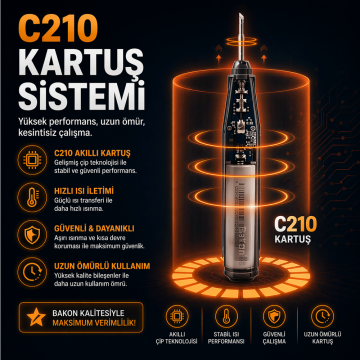 Bakon BK210 Kablosuz Havya İstasyonu | Akıllı Sıcaklık Kontrollü