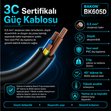 Bakon BK605D 60W Dijital Ekran Kalem Havya