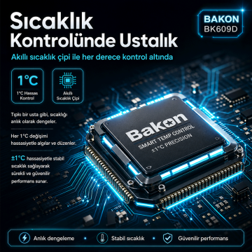 Bakon BK609D 90W Dijital Ekran Kalem Havya